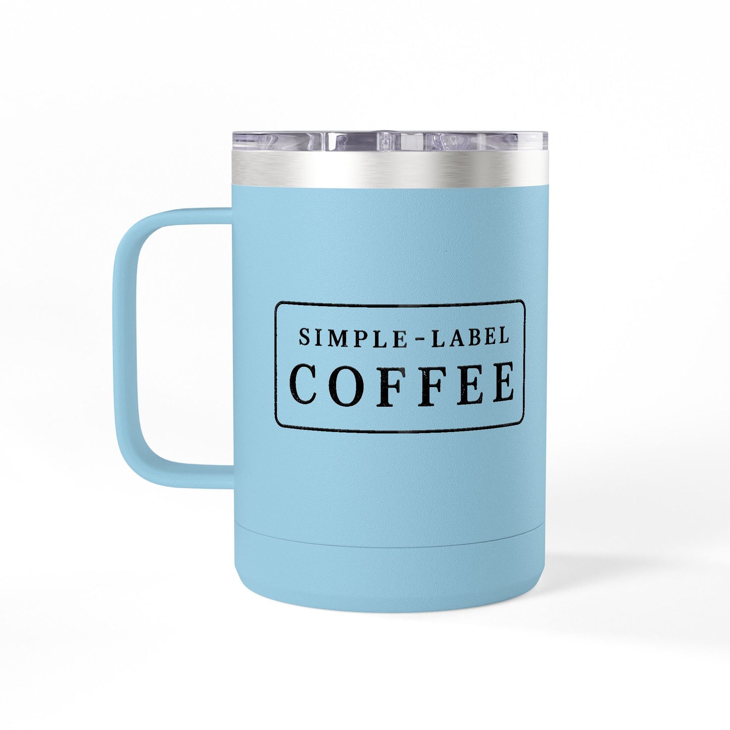 15oz Insulated Coffee Tumbler Mug – Minimal Vintage ‘Coffee’ Badge
